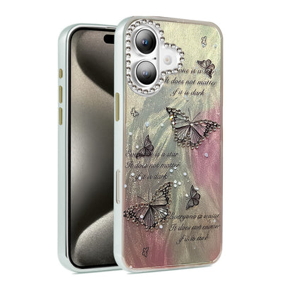 Newface iPhone 16 Kılıf Blade Aynalı Desenli Kapak