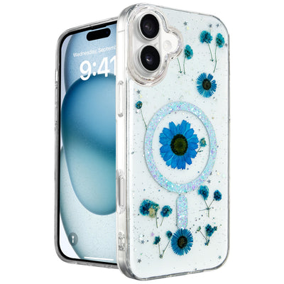 Newface iPhone 16 Kılıf Daisy Simli Magsafe Kapak