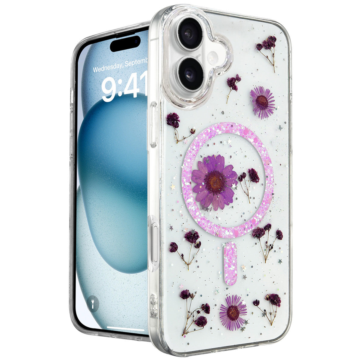 Newface iPhone 16 Kılıf Daisy Simli Magsafe Kapak