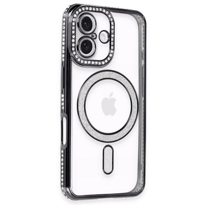Newface iPhone 16 Kılıf Joke Simli Magneticsafe Kılıf