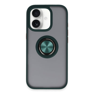 Newface iPhone 16 Kılıf Montreal Yüzüklü Silikon Kapak