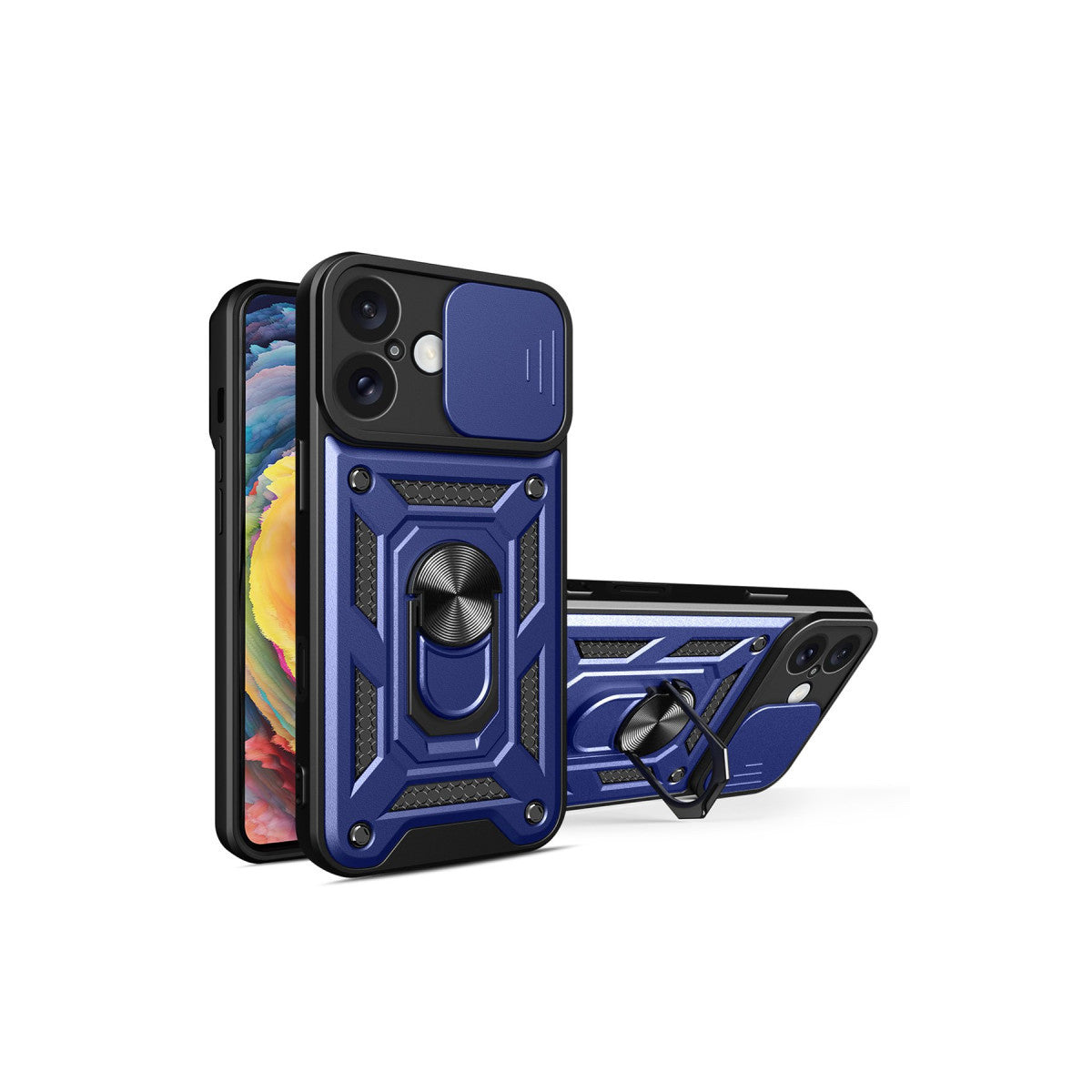 Newface iPhone 16 Kılıf Pars Lens Yüzüklü Silikon