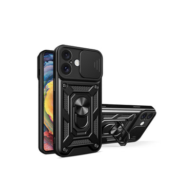 Newface iPhone 16 Kılıf Pars Lens Yüzüklü Silikon