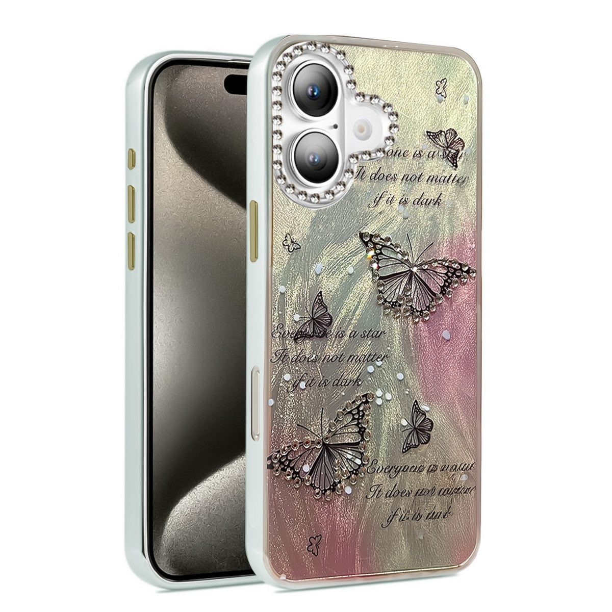 Newface iPhone 16 Plus Kılıf Blade Aynalı Desenli Kapak