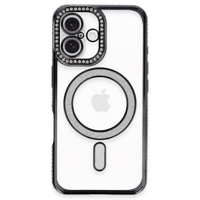 Newface iPhone 16 Plus Kılıf Joke Simli Magneticsafe Kılıf