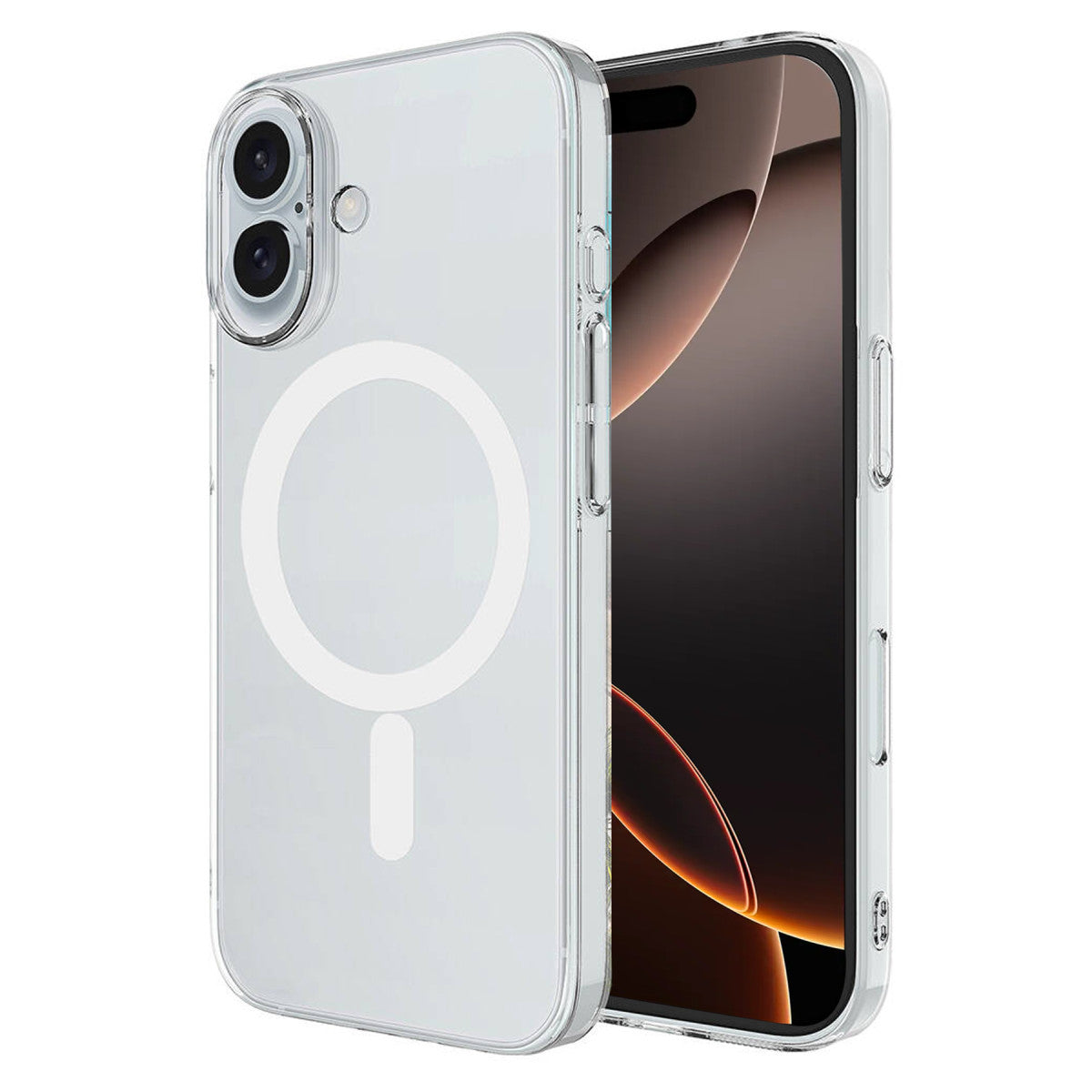 Newface iPhone 16 Plus Kılıf Magneticsafe Şeffaf Silikon