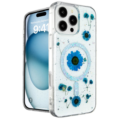 Newface iPhone 16 Pro Kılıf Daisy Simli Magsafe Kapak