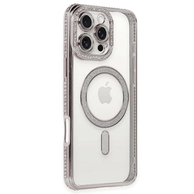 Newface iPhone 16 Pro Kılıf Joke Simli Magneticsafe Kılıf