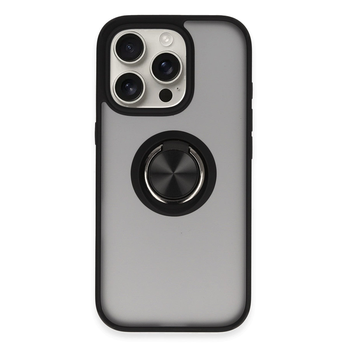 Newface iPhone 16 Pro Kılıf Montreal Yüzüklü Silikon Kapak