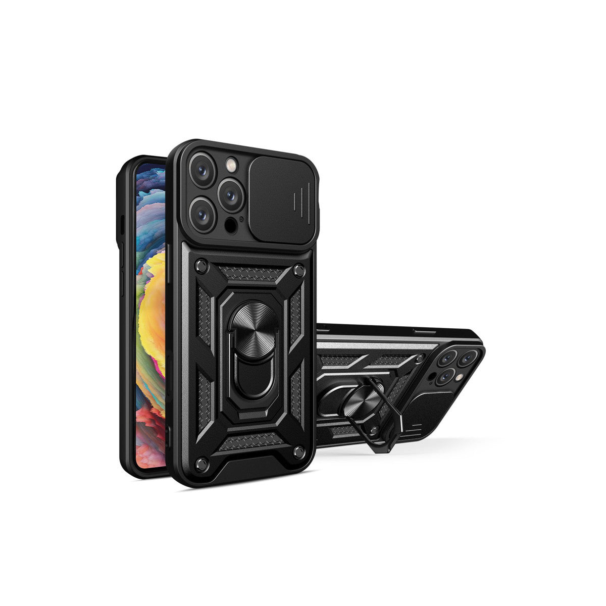 Newface iPhone 16 Pro Kılıf Pars Lens Yüzüklü Silikon