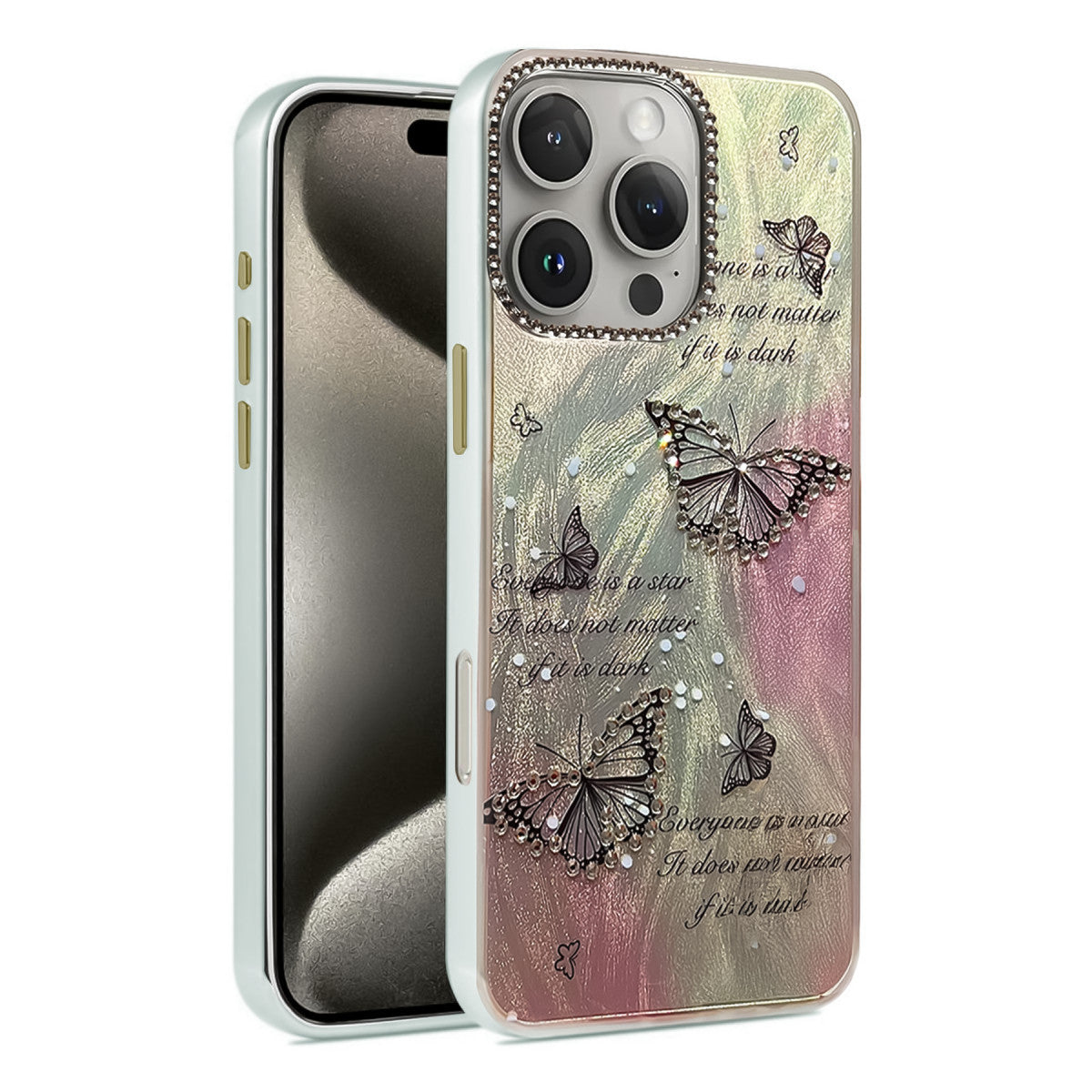 Newface iPhone 16 Pro Max Kılıf Blade Aynalı Desenli Kapak