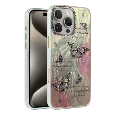 Newface iPhone 16 Pro Max Kılıf Blade Aynalı Desenli Kapak