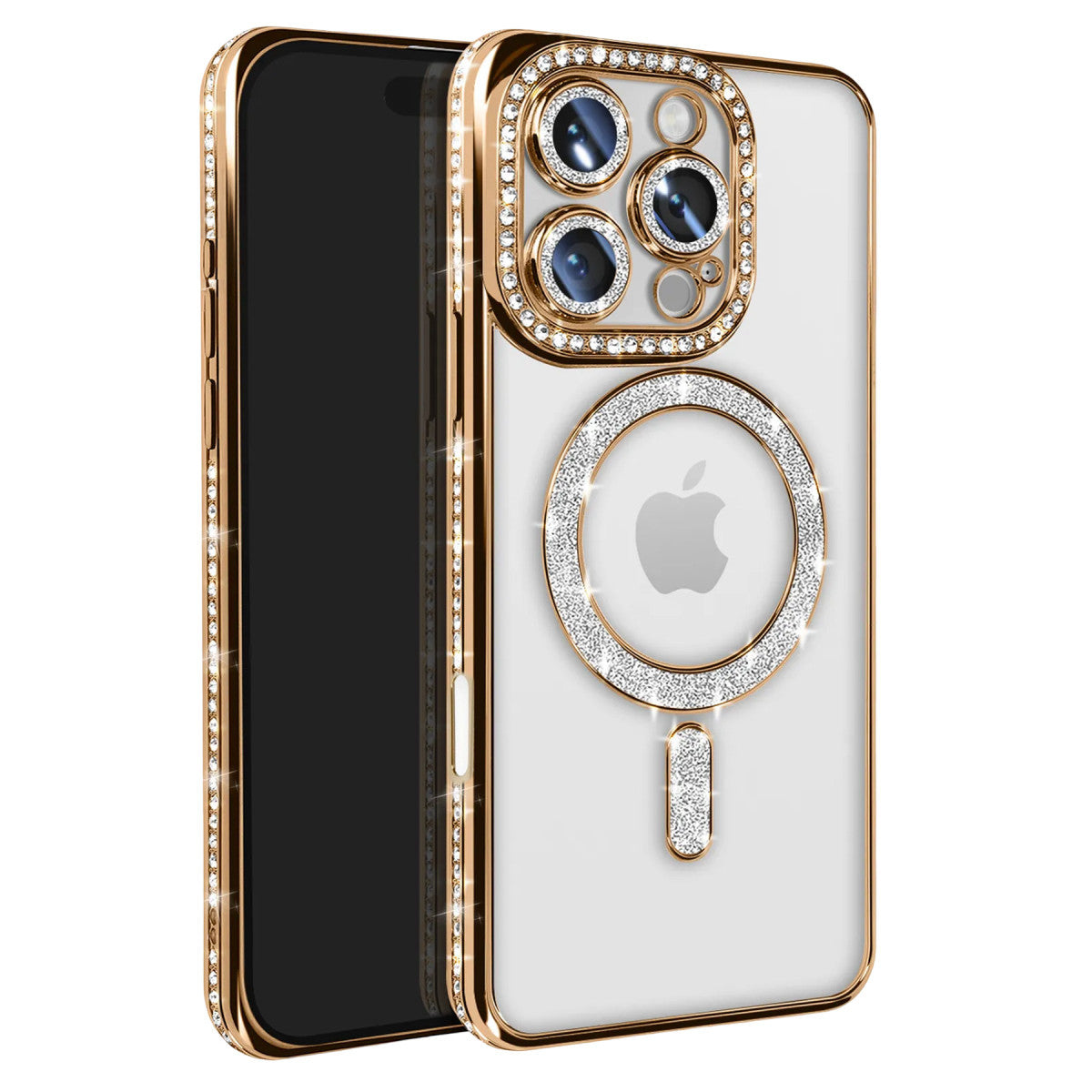 Newface iPhone 16 Pro Max Kılıf Joke Simli Magneticsafe Kılıf