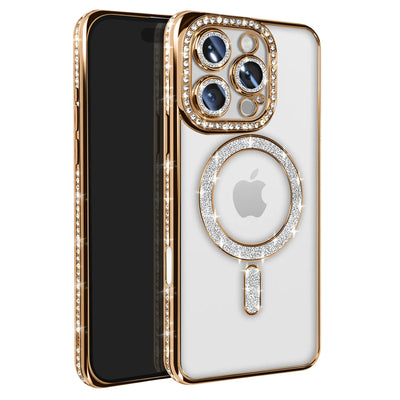 Newface iPhone 16 Pro Max Kılıf Joke Simli Magneticsafe Kılıf