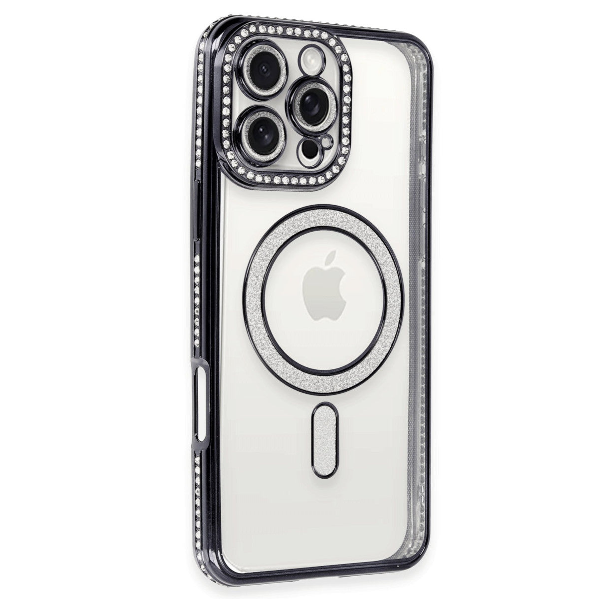Newface iPhone 16 Pro Max Kılıf Joke Simli Magneticsafe Kılıf