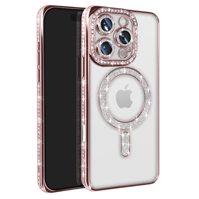 Newface iPhone 16 Pro Max Kılıf Joke Simli Magneticsafe Kılıf