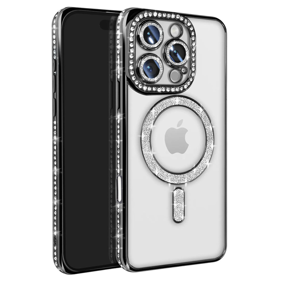 Newface iPhone 16 Pro Max Kılıf Joke Simli Magneticsafe Kılıf