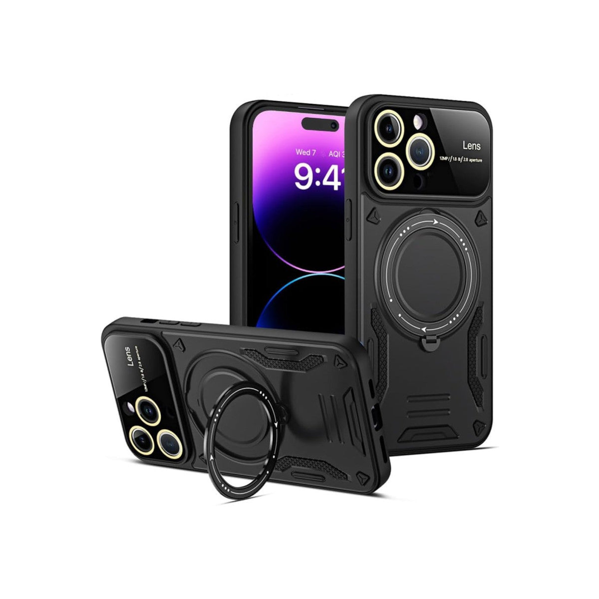 Newface iPhone 16 Pro Max Kılıf Joy Lens Standlı Kapak