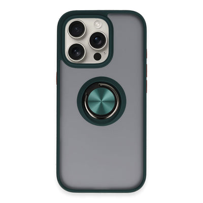 Newface iPhone 16 Pro Max Kılıf Montreal Yüzüklü Silikon Kapak