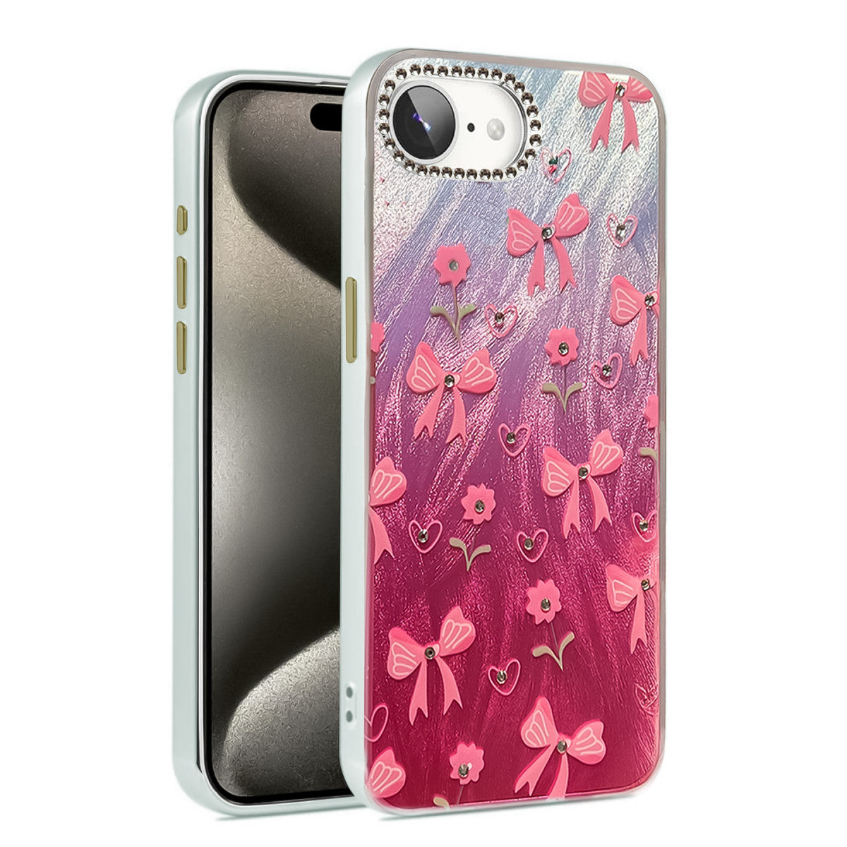 Newface iPhone 16E Kılıf Blade Aynalı Desenli Kapak