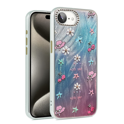 Newface iPhone 16E Kılıf Blade Aynalı Desenli Kapak