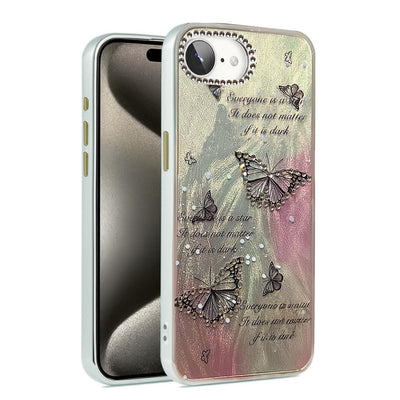 Newface iPhone 16E Kılıf Blade Aynalı Desenli Kapak