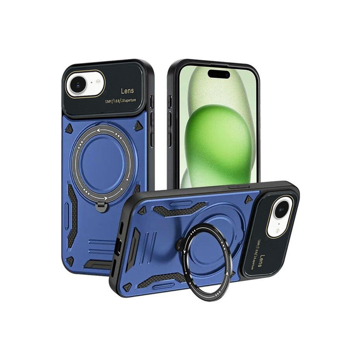Newface iPhone 16E Kılıf Joy Lens Standlı Kapak