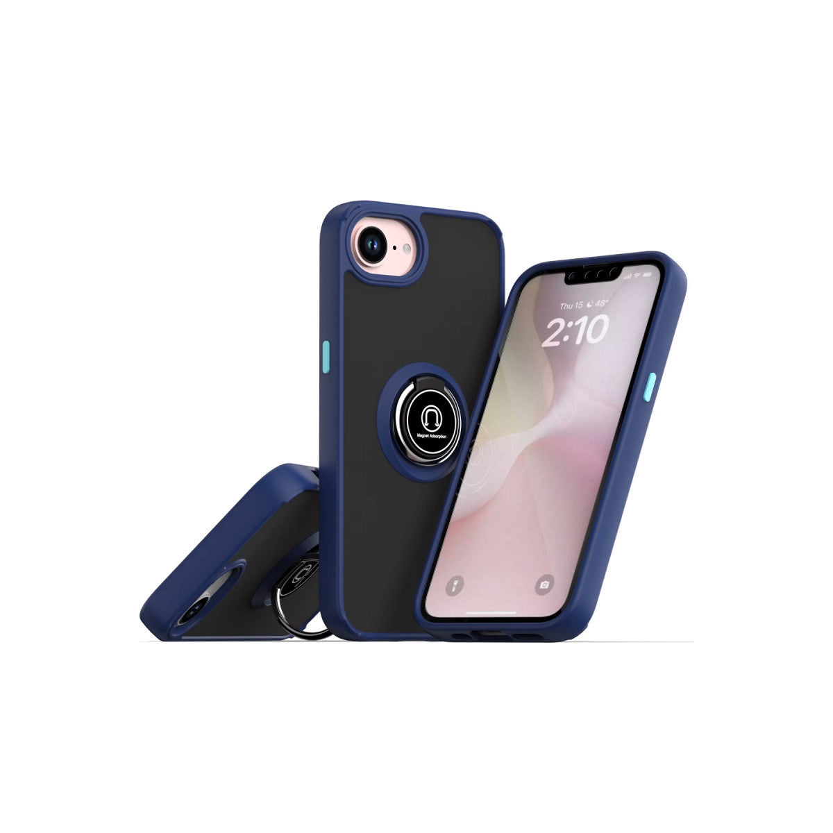 Newface iPhone 16E Kılıf Montreal Yüzüklü Silikon Kapak
