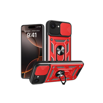 Newface iPhone 16E Kılıf Pars Lens Yüzüklü Silikon