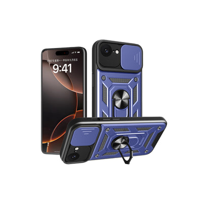 Newface iPhone 16E Kılıf Pars Lens Yüzüklü Silikon