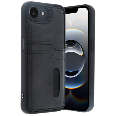 Newface iPhone 16E Kılıf Sara Kartvizitli Deri Kılıf