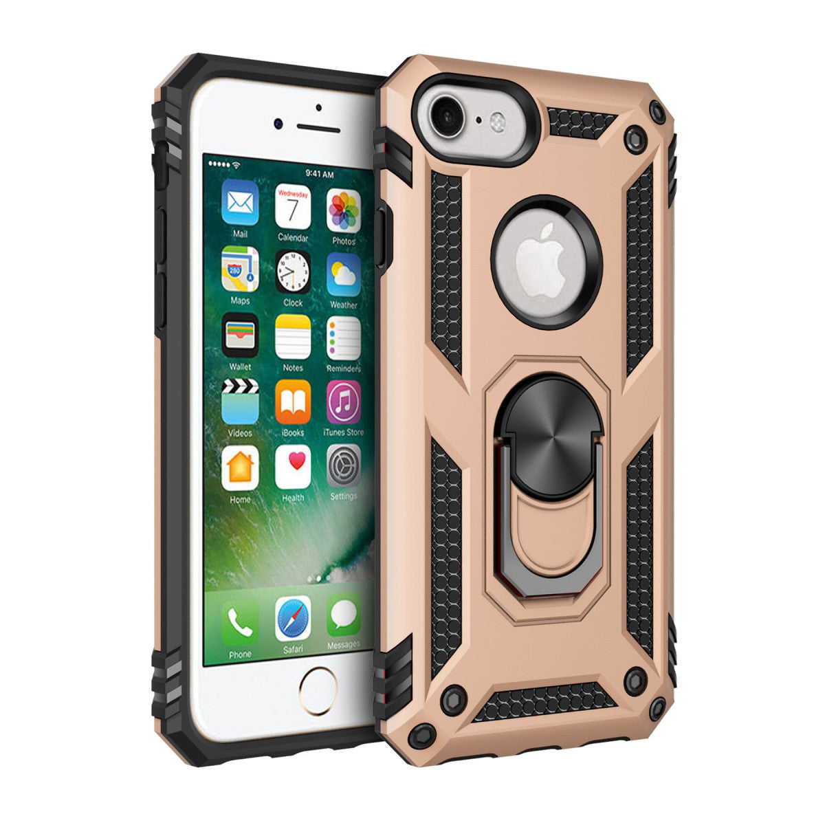 Newface iPhone 7 Kılıf Sofya Yüzüklü Silikon Kapak