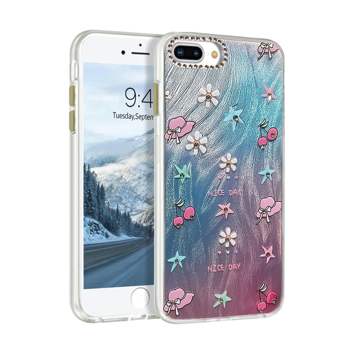Newface iPhone 7 Plus Kılıf Blade Aynalı Desenli Kapak