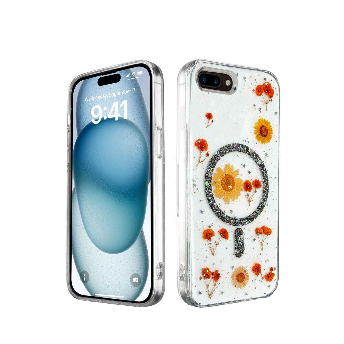 Newface iPhone 7 Plus Kılıf Daisy Simli Magsafe Kapak