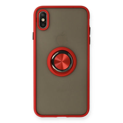 Newface iPhone X Kılıf Montreal Yüzüklü Silikon Kapak
