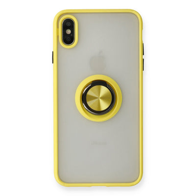 Newface iPhone X Kılıf Montreal Yüzüklü Silikon Kapak