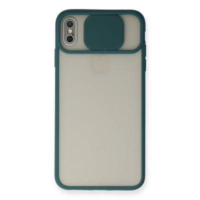 Newface iPhone X Kılıf Palm Buzlu Kamera Sürgülü Silikon