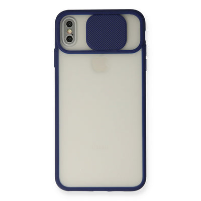 Newface iPhone XS Max Kılıf Palm Buzlu Kamera Sürgülü Silikon