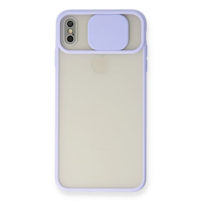 Newface iPhone XS Max Kılıf Palm Buzlu Kamera Sürgülü Silikon