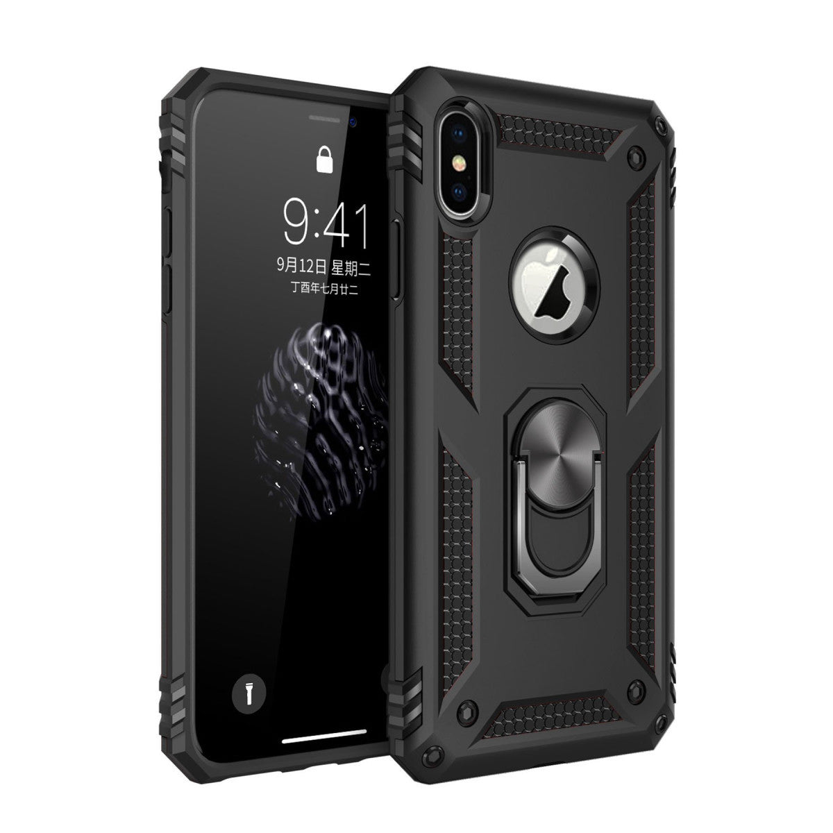 Newface iPhone XS Max Kılıf Sofya Yüzüklü Silikon Kapak