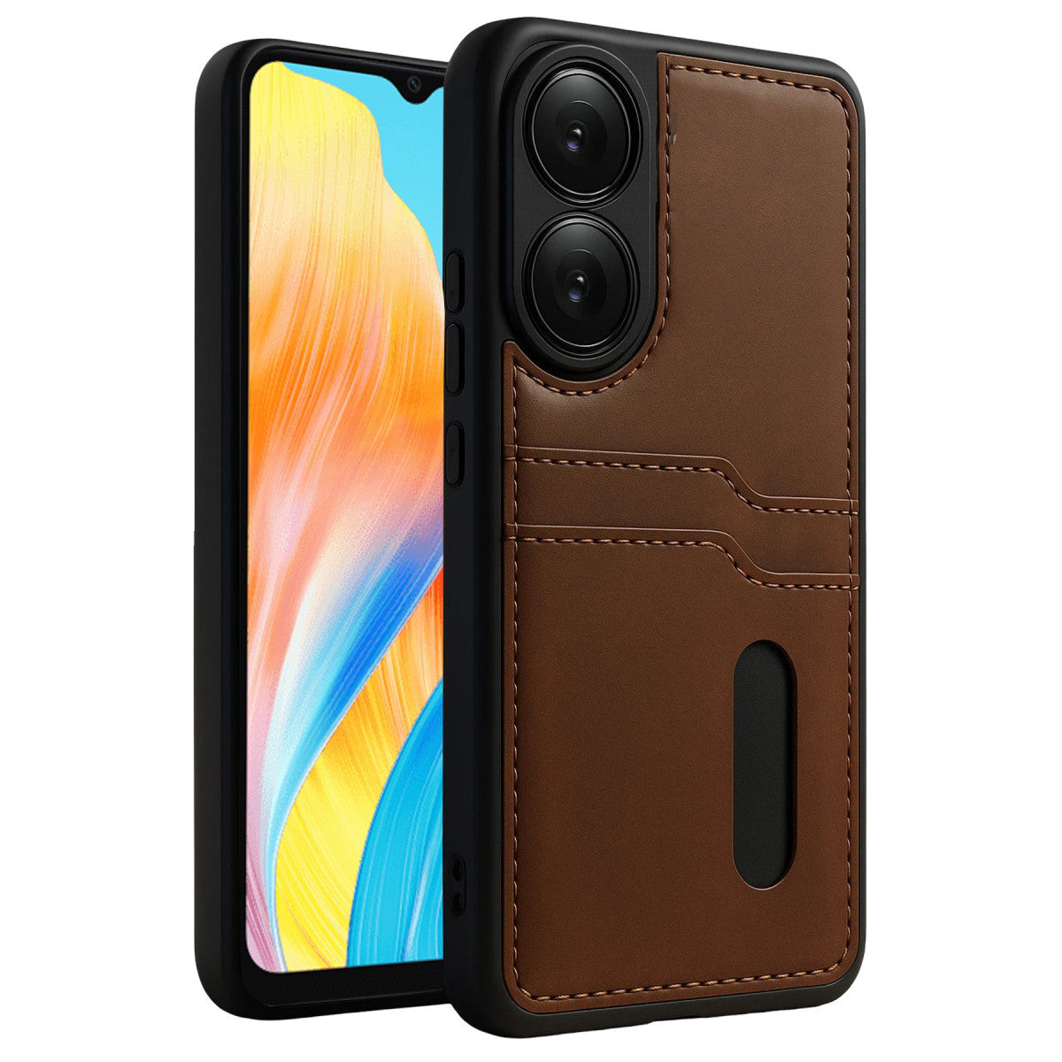 Newface Oppo A38 Sara Kartvizitli Deri Kılıf