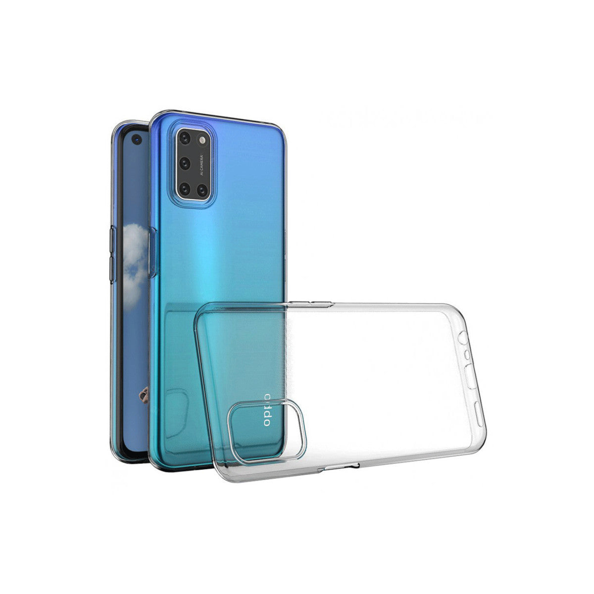 Newface Oppo A52 Kılıf Lüx Şeffaf Silikon