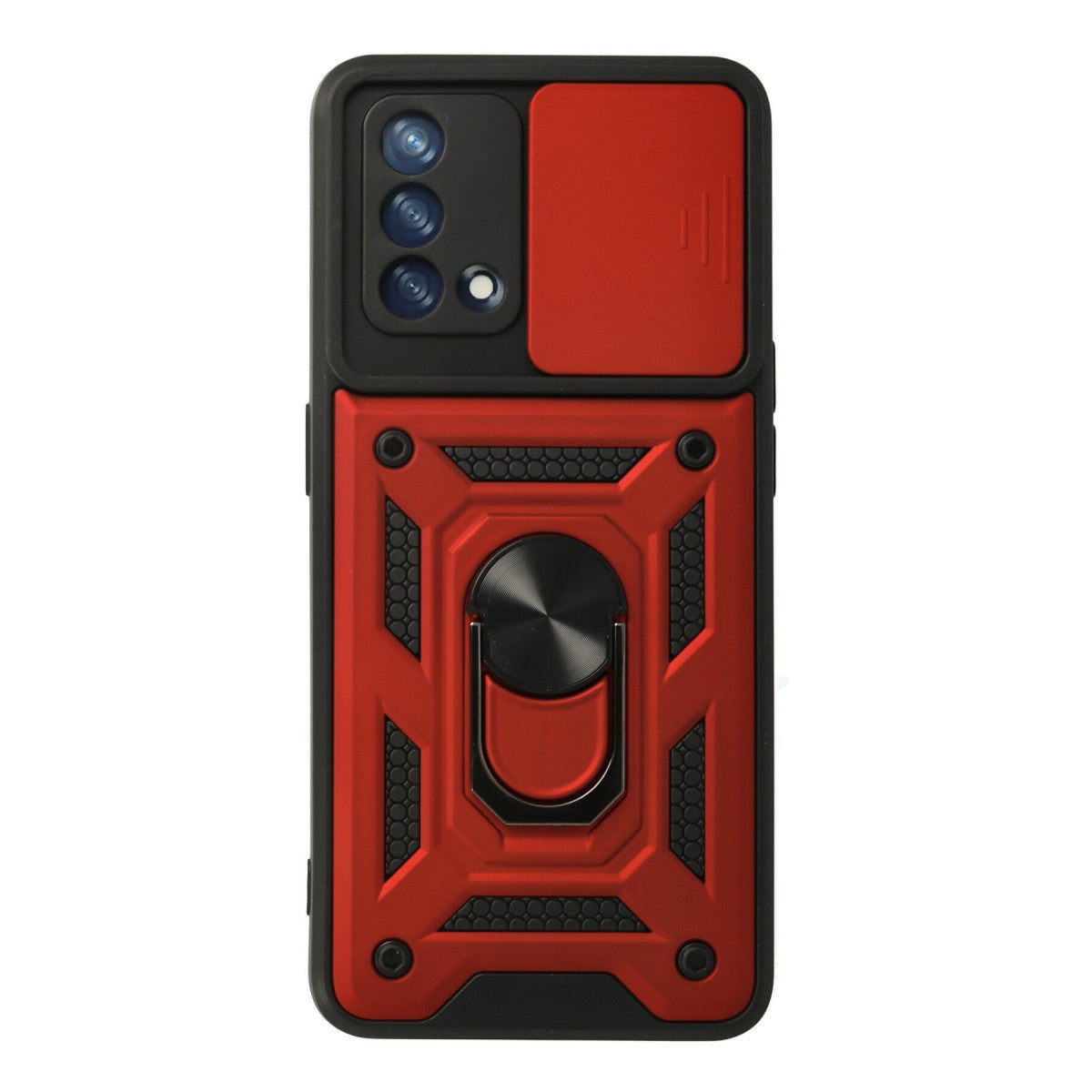 Newface Oppo A74 4G Kılıf Pars Lens Yüzüklü Silikon
