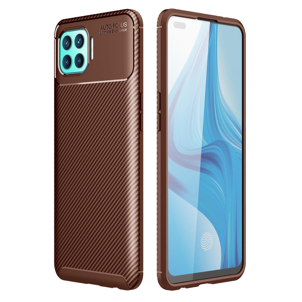 Newface Oppo Reno 4 Lite Kılıf Auto Focus Karbon Kapak