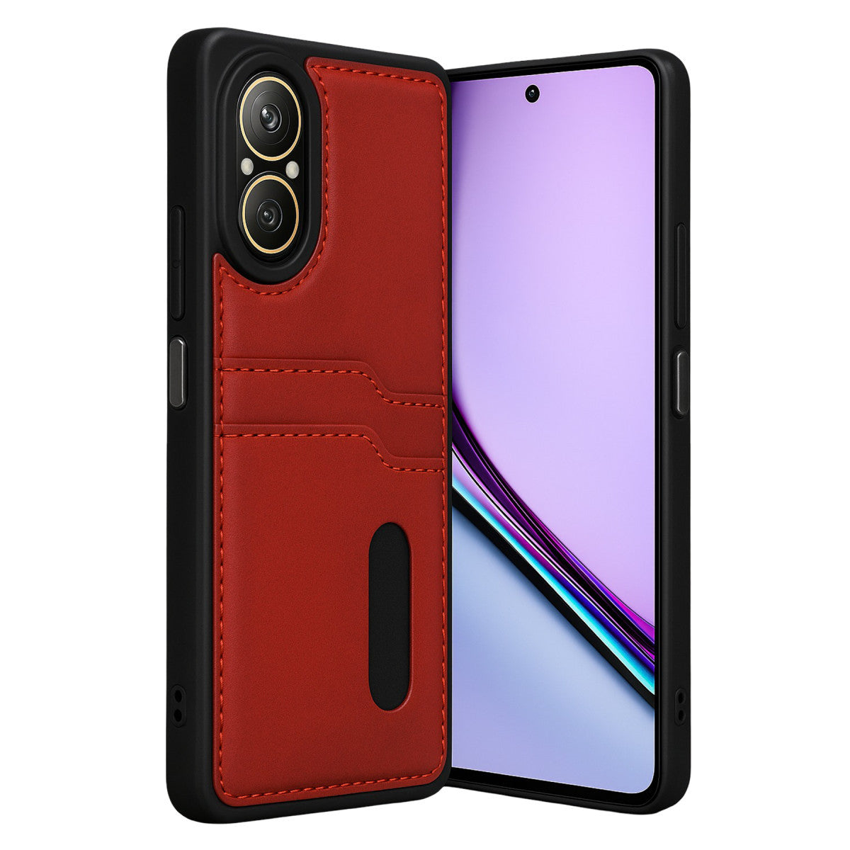 Newface Realme 12 Lite Kılıf Sara Kartvizitli Deri Kılıf