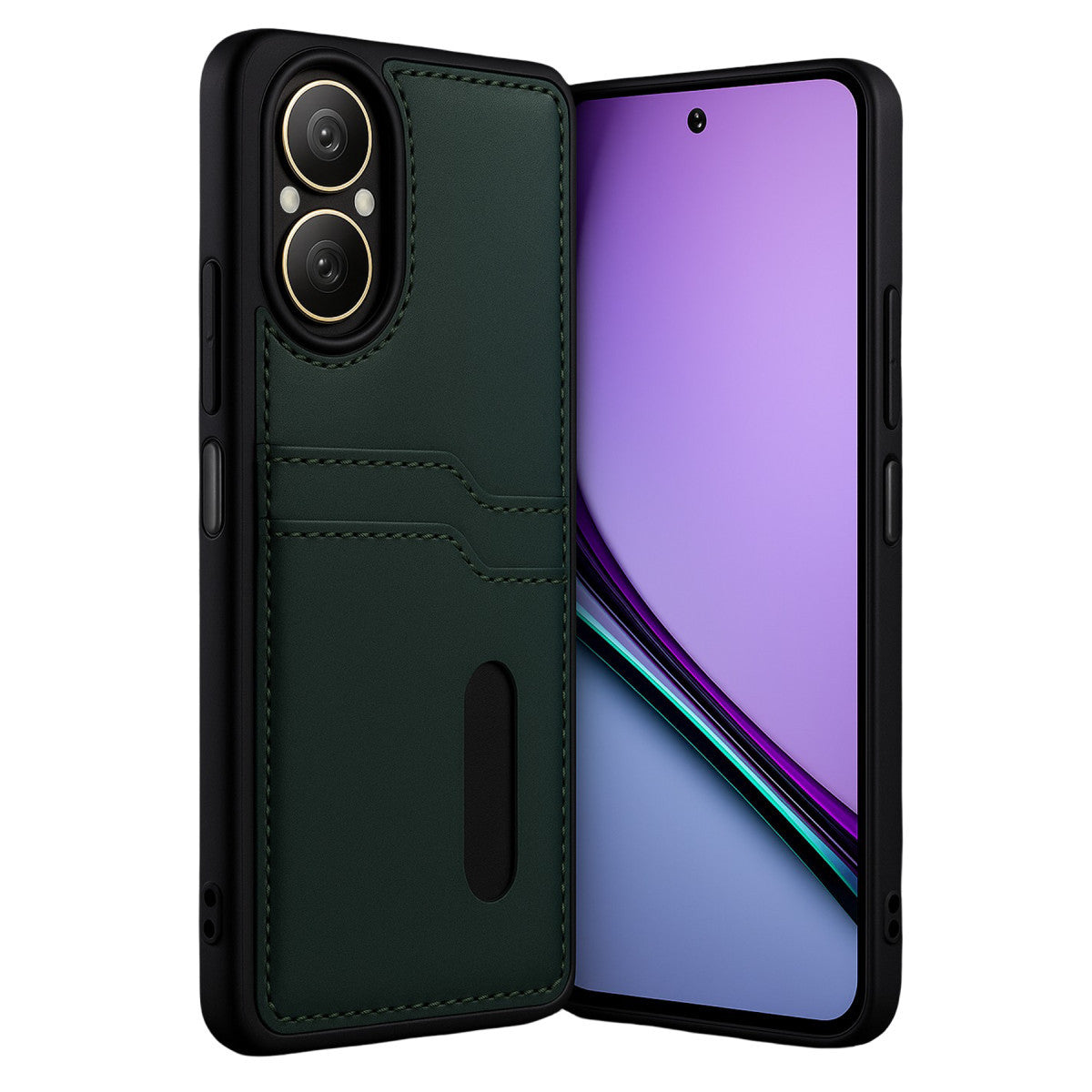 Newface Realme 12 Lite Kılıf Sara Kartvizitli Deri Kılıf