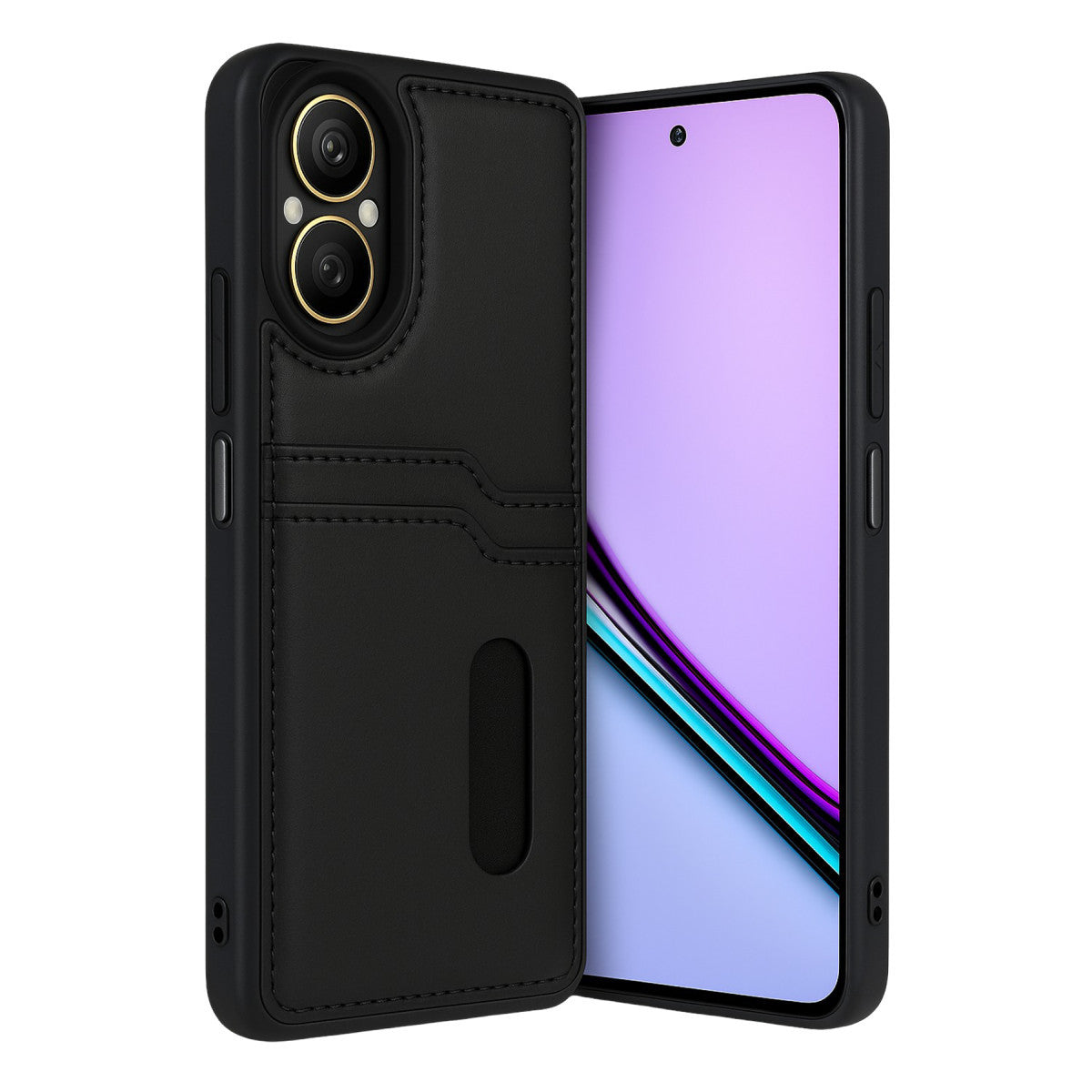Newface Realme 12 Lite Kılıf Sara Kartvizitli Deri Kılıf