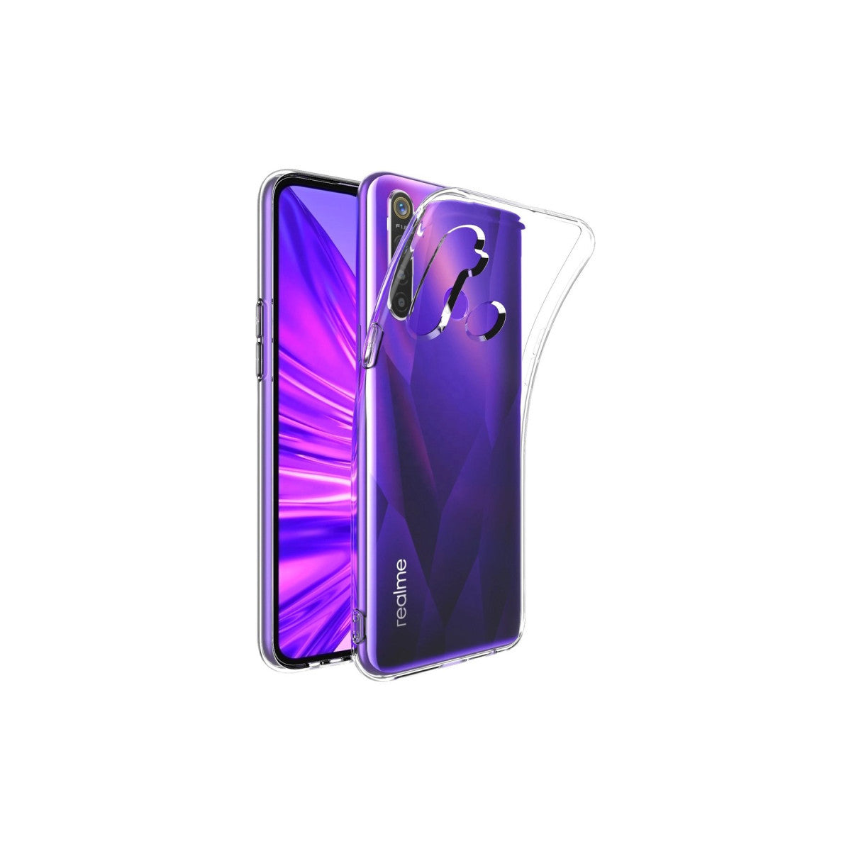 Newface Realme 5i Kılıf Lüx Şeffaf Silikon
