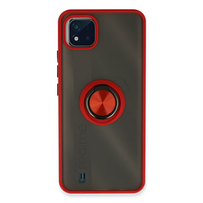Newface Realme C11 2021 Kılıf Montreal Yüzüklü Silikon Kapak