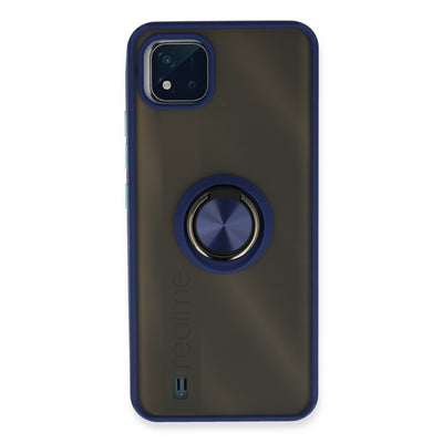 Newface Realme C11 2021 Kılıf Montreal Yüzüklü Silikon Kapak
